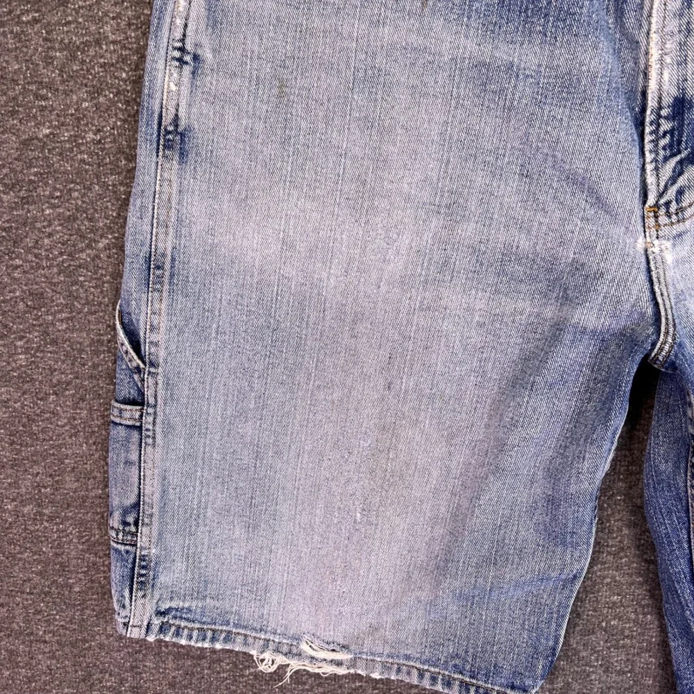 VTG 90s Tommy Hilfiger‎ Carpenter Shorts Mens 38 Light Wash Workwear Utility Y2K